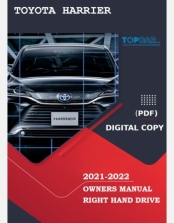 TOYOTA HARRIER 2021-2022 OWNERS MANUAL